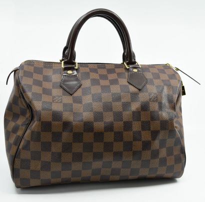 LOUIS VUITTON 
Speedy bag in ebony checkerboard...