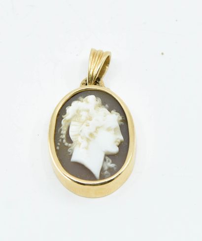 18K (750°/°°) yellow gold pendant with a...
