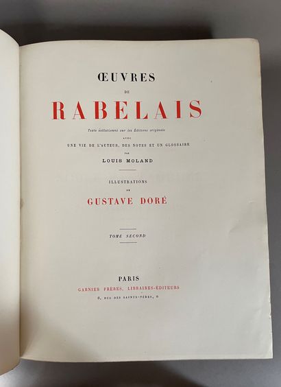 null [LITTERATURE] OEuvres de Rabelais. Illustrations de Gustave Doré. Paris. Garnier...