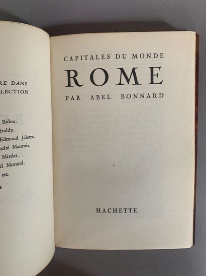 null BONNARD Abel. Rome. Paris. Hachette. 1931. 1 volume in-8 sur papier d'Alfa....