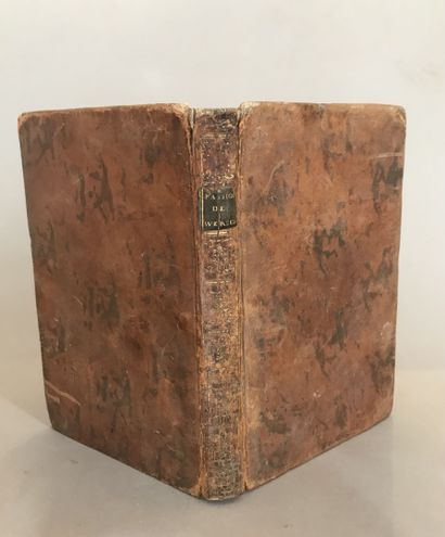 null GOETHE, Les passions du jeune Werther, Paris, Pissot, 1777. 1 volume in-8.

Spine...