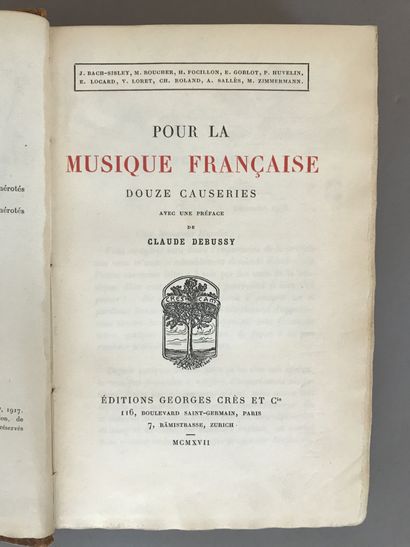 null [MUSIQUE] Collectif, Pour la musique française, douze causeries, préface de...
