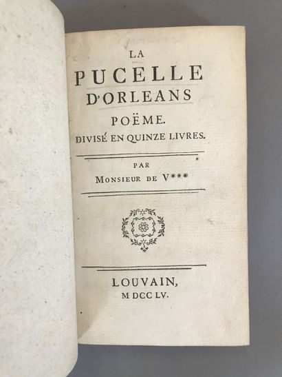 null VOLTAIRE. La Pucelle d'Orléans. Louvain. s.n. 1755. 1 volume in-12.

En l'état.



Provenance...