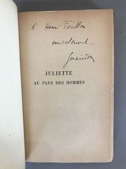 null GIRAUDOUX Jean. Juliette au pays des hommes. Paris. Emile-Paul Frères. 1924....