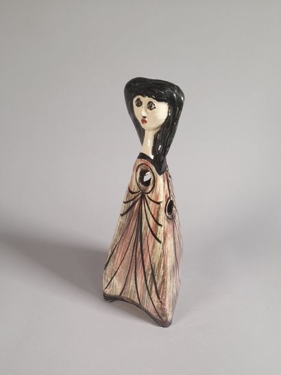 null ACCOLAY (1945 -1983).

Grand vase pique fleurs en céramique émaillée figurant...