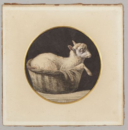 null Jean-Jacques de BOISSIEU (1736-1810)
L'agneau dans son panier. 1808 
Reprise...