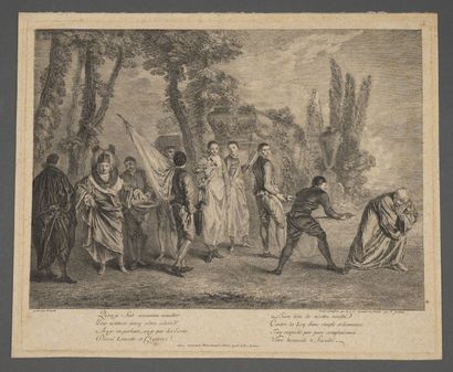 null D'après Jean-Antoine WATTEAU (1684-1721)
"Qu'ay je fait assassins maudits pour...