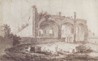 École française du XVIIIe siècle
Ruines animées...