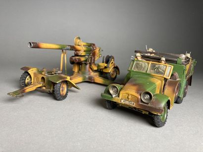 null LINEOL
Camion militaire transport de troupe allemande, tôle peinte camouflage....