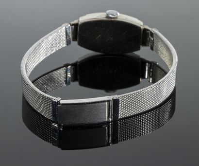 null Montre de dame en platine (850°/°°) et or gris 18K (750°/°°), le bracelet en...