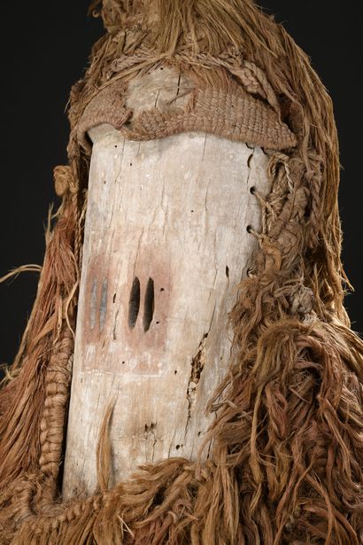 null Mossi mask, Burkina Faso
Wood, vegetable fibers, pigments 
H. 130 cm approximately

Provenance:
Mia...