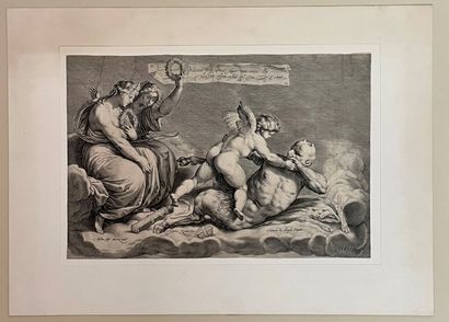 null Jacques MATHAM (1571 - 1631)
"Cupidon et Pan". Circa 1596
New Hollstein 179
Eau-forte...
