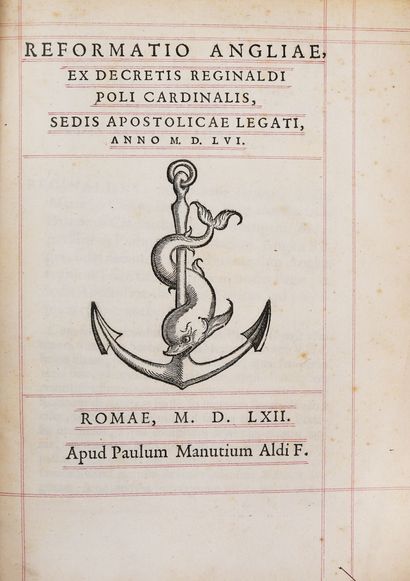 null POLE (Cardinal). Reformatio angliae ex decretis reginaldi poli cardinalis sedis...