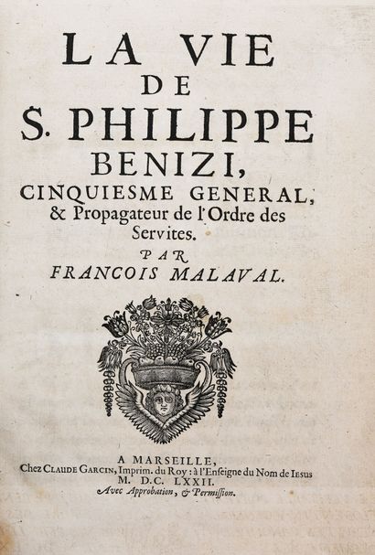 null [Malte]. MALAVAL (François). La Vie de S. Philippe Benizi, cinquiesme général,...