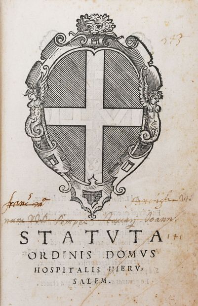 null [Malte]. STATUTA ORDINIS DOMUS HOSPITALIS HIERUSALEM.
Rome, Antonio Blado, 3...