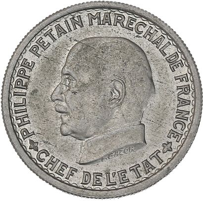 null ETATS FRANCAIS (1940-1944)
5 francs Maréchal Pétain. 1941. 
20 centimes. Fer...