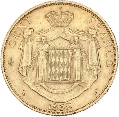 null MONACO, Charles III (1856-1889)
100 francs or. 1882A. 
G.M.C. 124. 
TTB. 