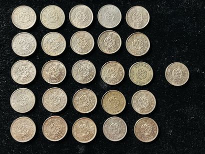 null CORÉE
Quart de yang : 26 exemplaires. 1897-1900. Cupro-nickel.
Les 26 monnaies....