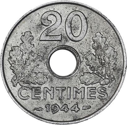null ETATS FRANCAIS (1940-1944)
5 francs Maréchal Pétain. 1941. 
20 centimes. Fer...