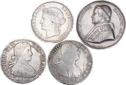 null MEXIQUE : 8 reales : 2 exemplaires. 1804 et 1810. 
SUISSE : 5 francs. 1890B....