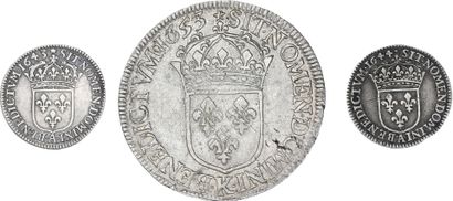 null LOUIS XIV (1643-1715)
Écu à la mèche longue. 1653. Bordeaux.
Douzième d'écu....