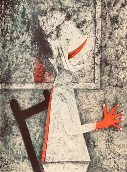 null Rufino TAMAYO (1899-1991)
El Grito [Le cri], 1975
Lithographie, signée au crayon...