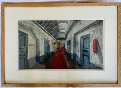 null Georges WAKHÉVITCH (1907-1984)
Backstage corridors of a Music hall
Two gouaches...