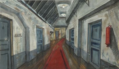 null Georges WAKHÉVITCH (1907-1984)
Couloirs des coulisses d'un Music-hall
Deux gouaches...