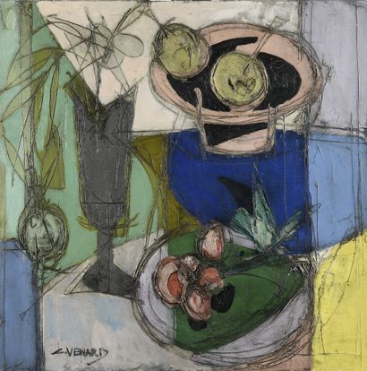 Claude VENARD (1913-1999)
Fruits et fleurs,...