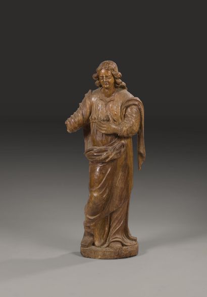 null Saint Jean
Grande statue en bois naturel sculpté, le dos creusé
XVIIème - XVIIIème...
