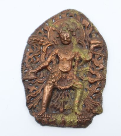 null Tibet, early 20th century and Thailand, 19th/20th century
Openwork copper plaque...