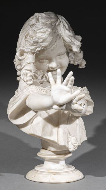 null Antonio FRILLI (1860-1920)
Buste d'enfant
Marbre, signé A.Frilli Firenze 1900
H....
