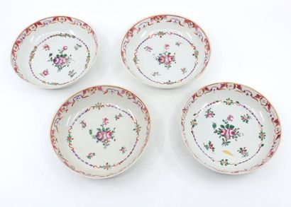 null China, Compagnie des Indes, 18th century 
Set of four sorbets and their saucers...