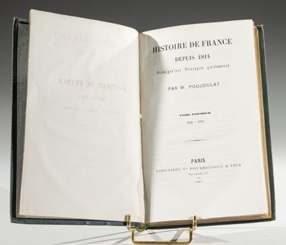 null POUJOULAT (J.-J.-F), 
Histoire de France depuis 1814 jusqu'au temps présent
Paris,...
