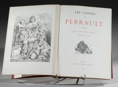 null PERRAULT (C.), 
Les contes.
Paris, J. Hetzel éditeur, J. Clave imprimeur, 1869.
In-4,...