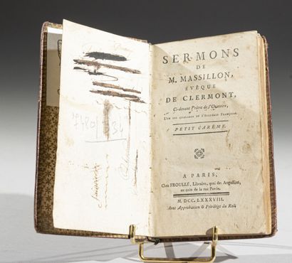 null MASSILOU (M.),
Sermons de M. Massilou évêque de Clermont.
Paris, Froullé, 1798.
In-12...