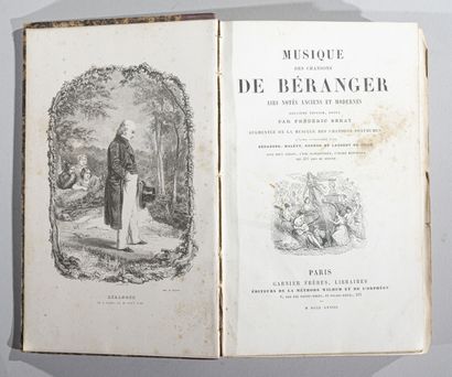 null BERAT (F.), 
Musique des chansons de Béranger, airs notés anciens et modernes....