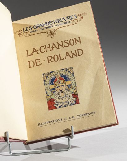 null La chanson de Roland 
Paris, Henri Laurens, 1912.
In-8, demi-chagrin rouille,...
