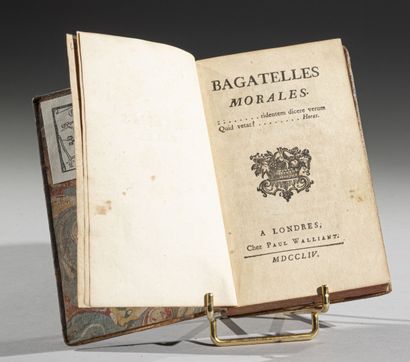 null ABBE COYER, 
Bagatelles morales.
Londres, Paul Walliant, 1754.
In-12 plein veau...