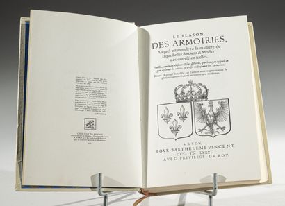 null ARMOIRIES,
Lot de deux livres reliés comprenant : 
DE BARA (H.), Blason des...