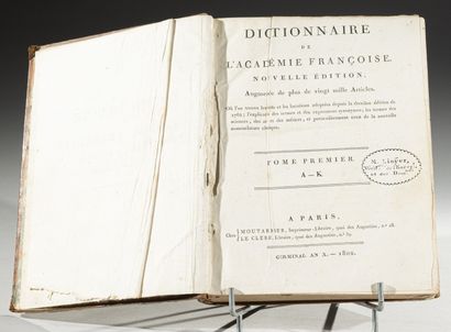 null LAVEAUX (J.-C.),
Dictionnaire de l'Académie Françoise.
Paris, chez Moutardier...