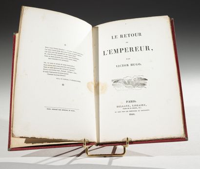 null HUGO (V.), 
Le retour de l'Empereur
Paris, Delloye, 1840
In-8, demi-maroquin...