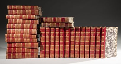 null SCOTT (W.),
Oeuvres. 
Paris, Furne, 1830. 
26 volumes in-8, demi-veau rouge,...
