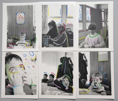 null Anonyme, France, circa 1985
Enfants facétieux rehaussés de couleurs [Photomachinées]
Ensemble...