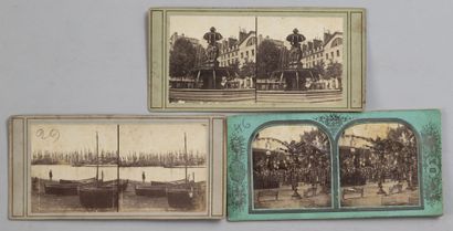 null Stereoscopy on cardboard 1870/1890
Important lot of one hundred and nine (109)...
