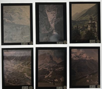 null Charles ADRIEN (1866-1930)
Paysages de montagne en Suisse dont vue du Cervin
Bel...