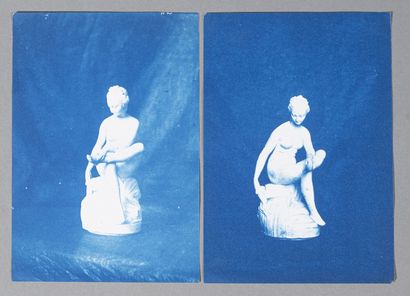 null French amateur, circa 1890
Studies of sculptures
Two cyanotypes
Prints : H....