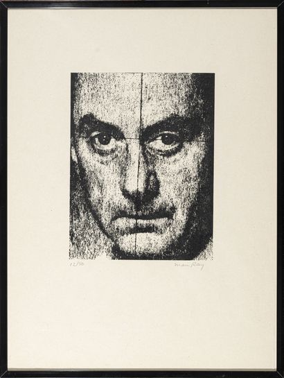 null MAN RAY (1890-1976)
Autoportrait, 1972
Sérigraphie en noir, signée dans la marge...
