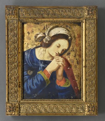 Icône de la Vierge Marie en prière
Italie,...