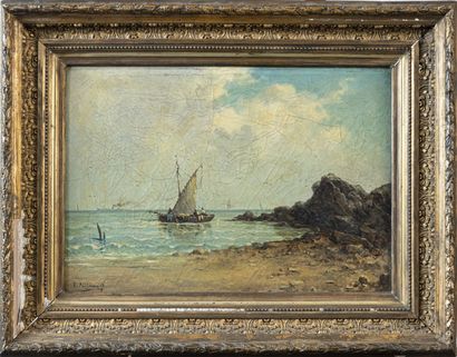 null Victor FLIPSEN (1841-1907)
Marine
Huile sur toile, signée en bas à gauche
H....